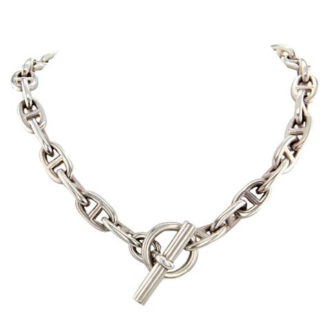 hermes secchiello chaine d'ancre|hermes chaine d'ancre necklace silver.